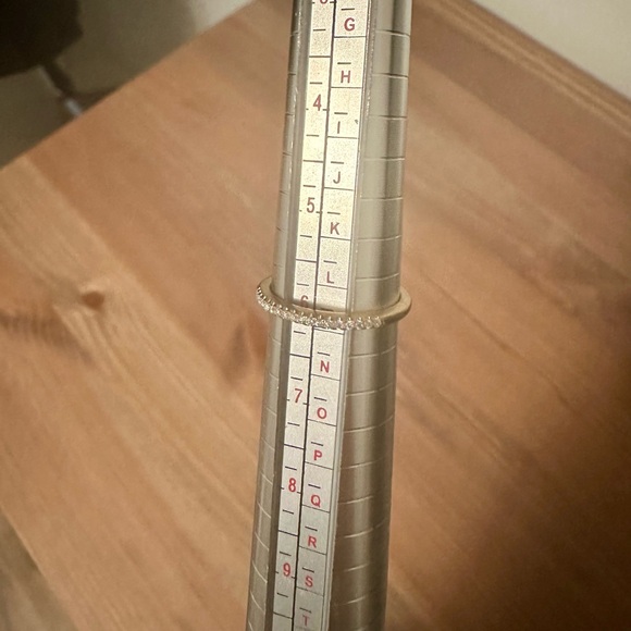 14k Solid Yellow Gold Pave Diamond Wedding Band - Picture 4 of 6